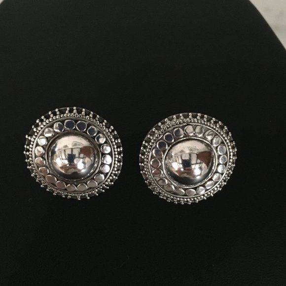 Vintage Sterling Silver Post Earrings Mexico MINT - Picture 3 of 5